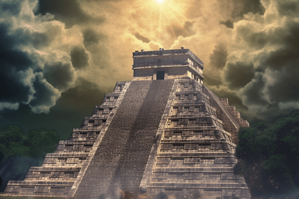 Chichen Itza illuminated by the summer solstice, inviting ancient solstice rituals and summer solstice celebrations