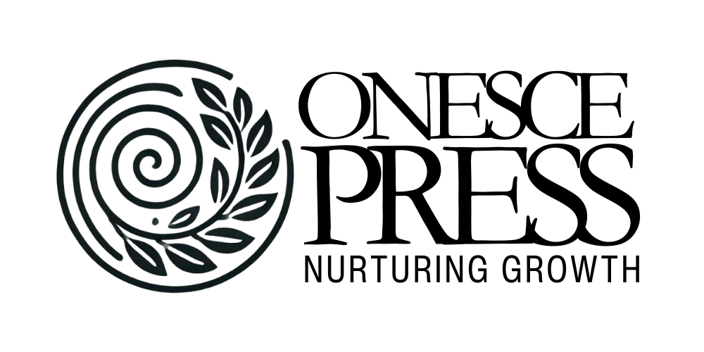 Onesce Press Logo with the tagline: Nurturing Growth&mdash;providing modern widom seekers access to spiritual growth and personal development resources.