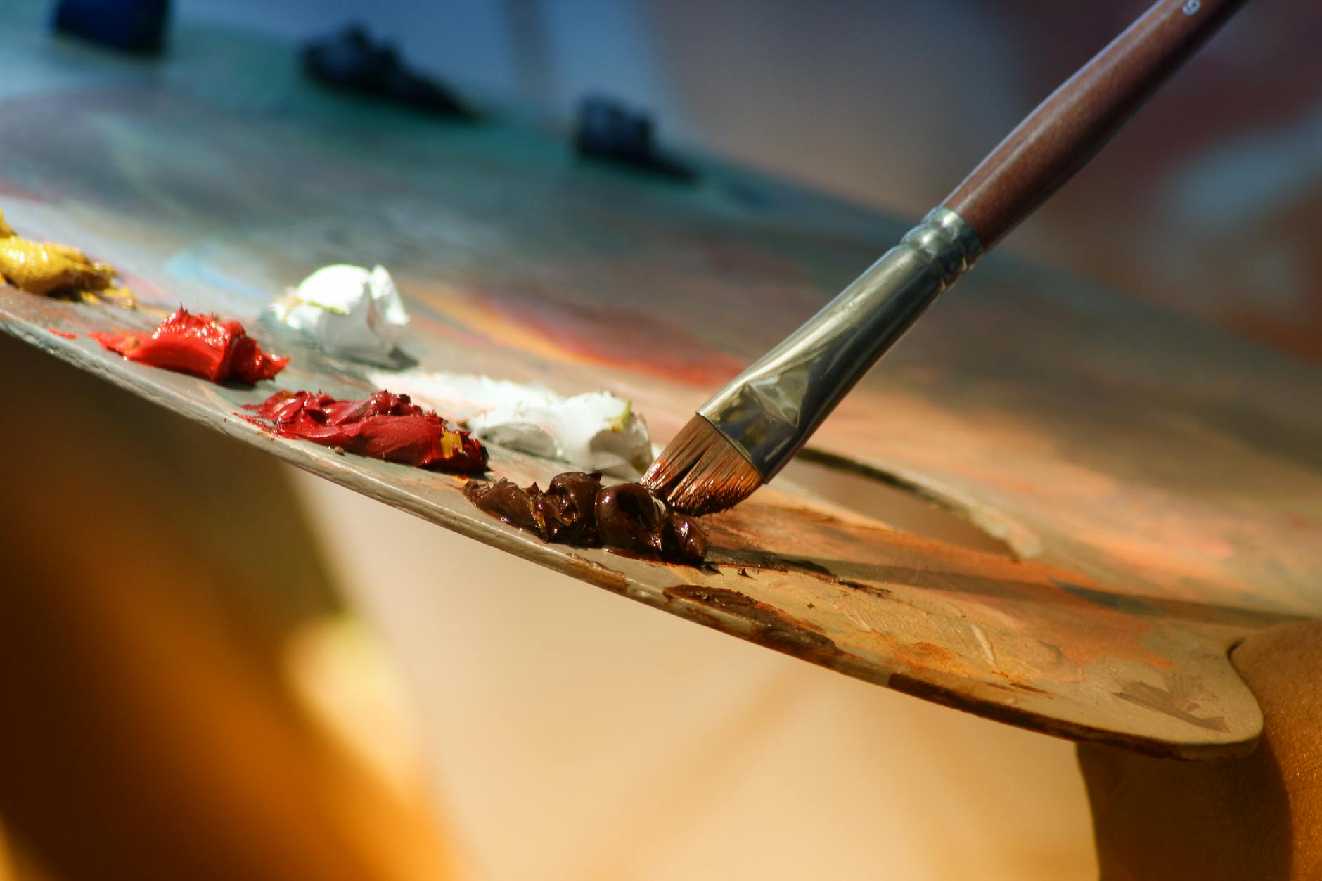 shallow focus photography of paintbrush, evoking: natural cycles, Wheel of the Year, seasonal traditions, Sabbats, and holidays.