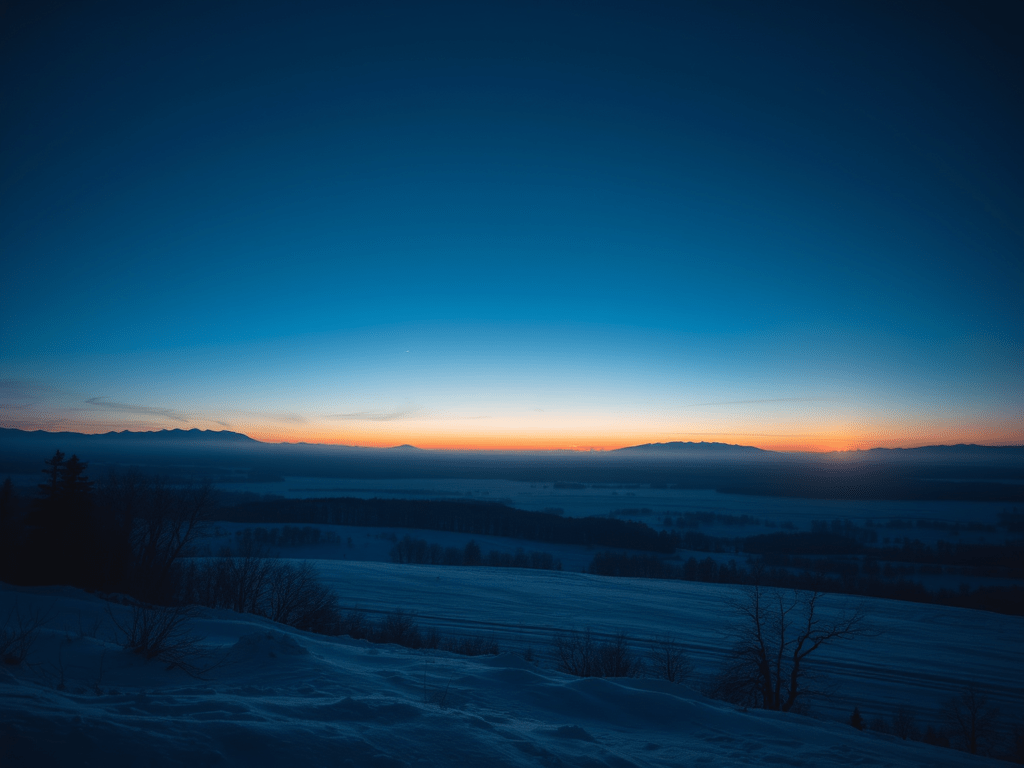Sunrise over snowy hills, illustrating: Aquarius, visionary, Hellenistic Astrology, Zodiac Signs, and Aquarius Season