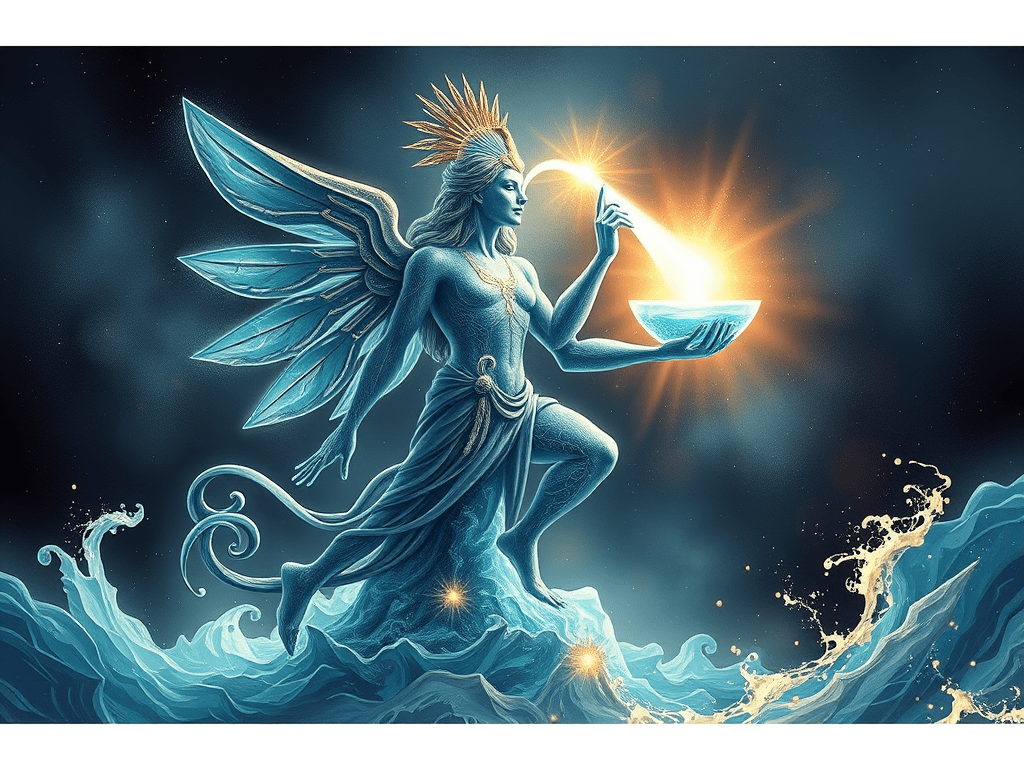 Aquarius, illustrating: Aquarius, visionary, Hellenistic Astrology, Zodiac Signs, and Aquarius Season