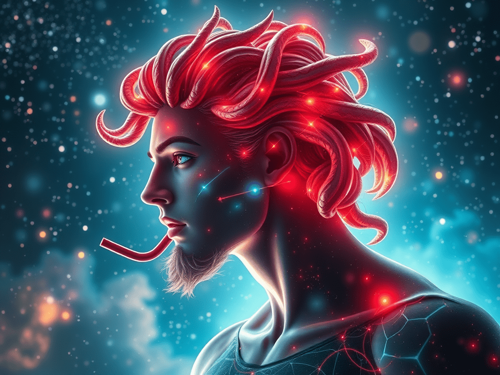 Illustration of Uranus representing awakening, disruption, and innovation in astrology