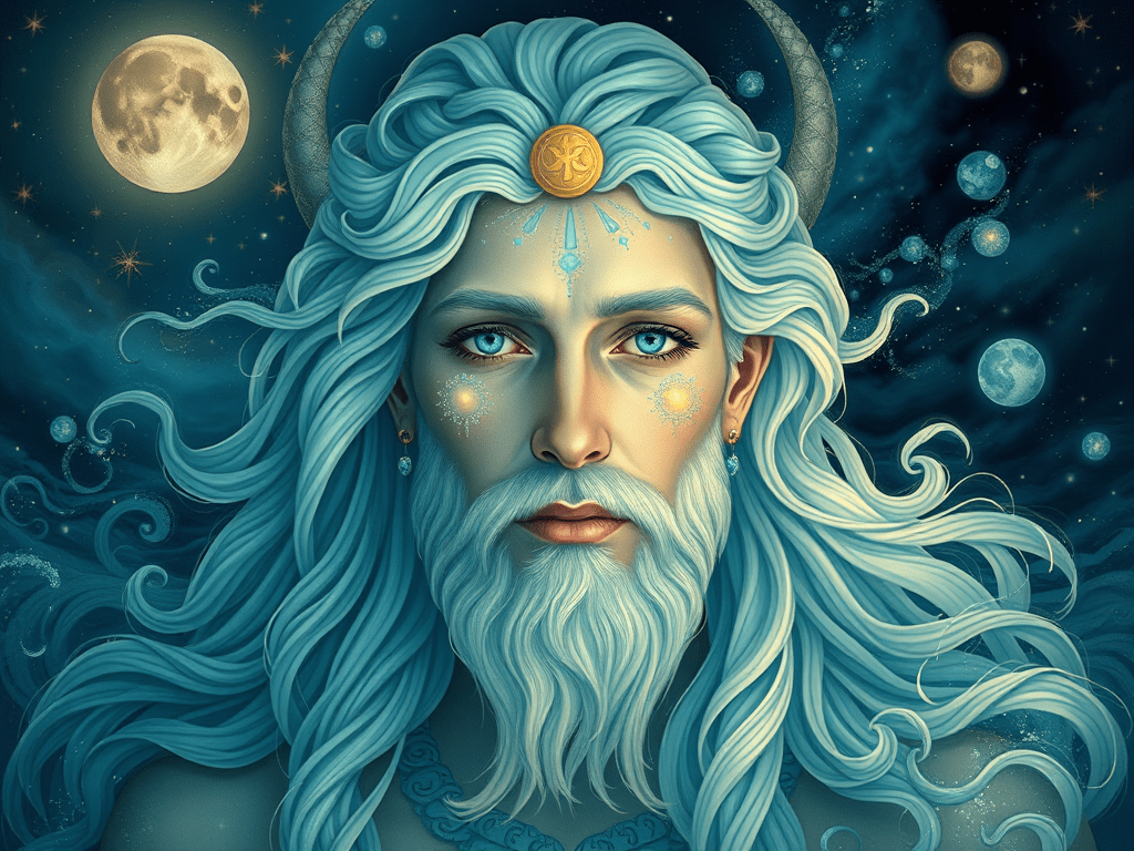 Mystical image of Neptune representing imagination, dissolution, and spiritual longing