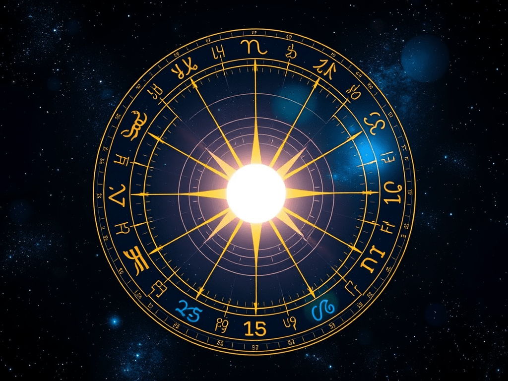 Cosmic chart set against a stary, night sky