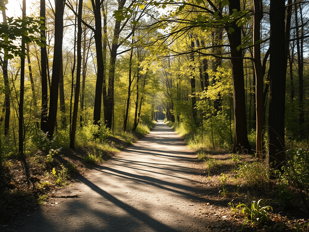 A wooded path, evoking: Ostara, Spring Equinox, Spring Traditions, Global Traditions, and Rituals of Renewal 