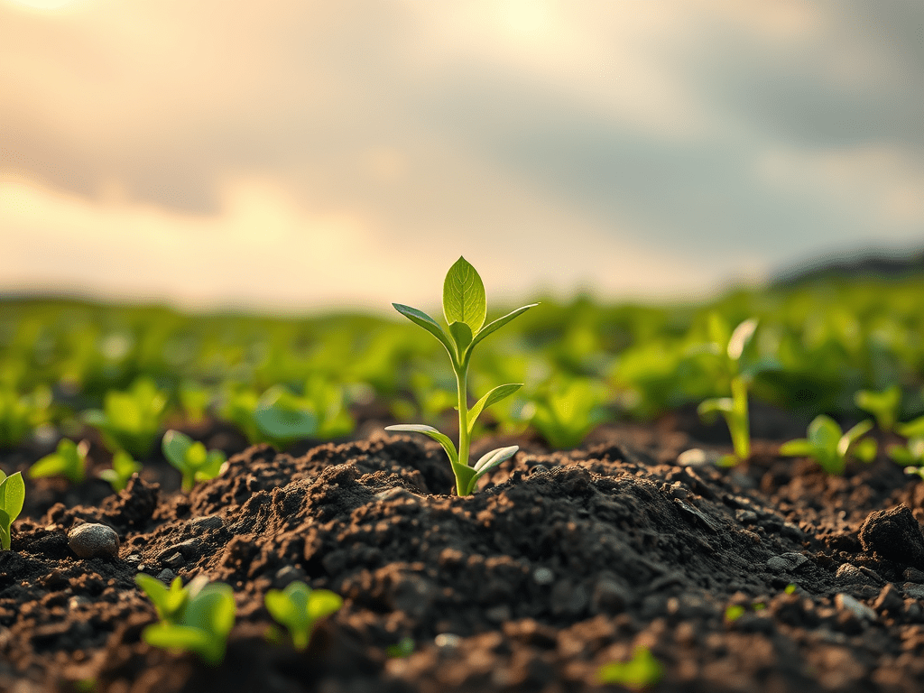 Early sprouts of spring, illustrating the fixed earth qualities of Taurus