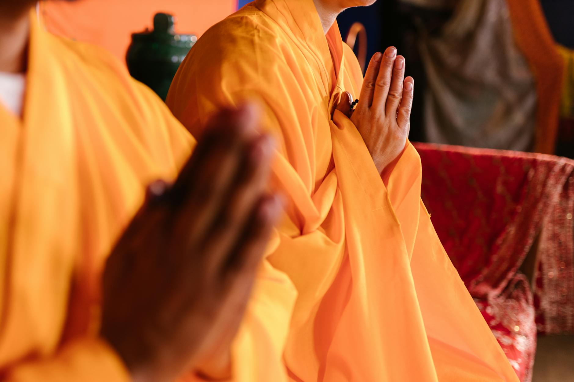 monks praying