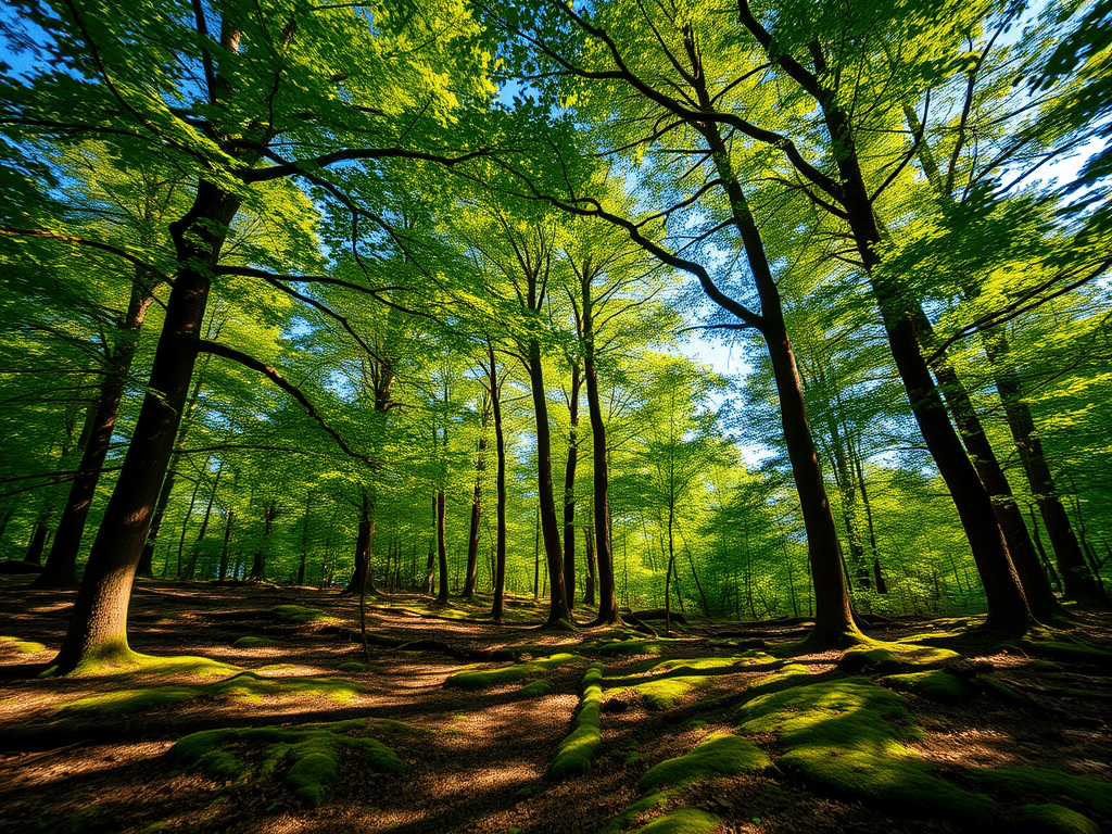 A peaceful forest accessed via visualization 