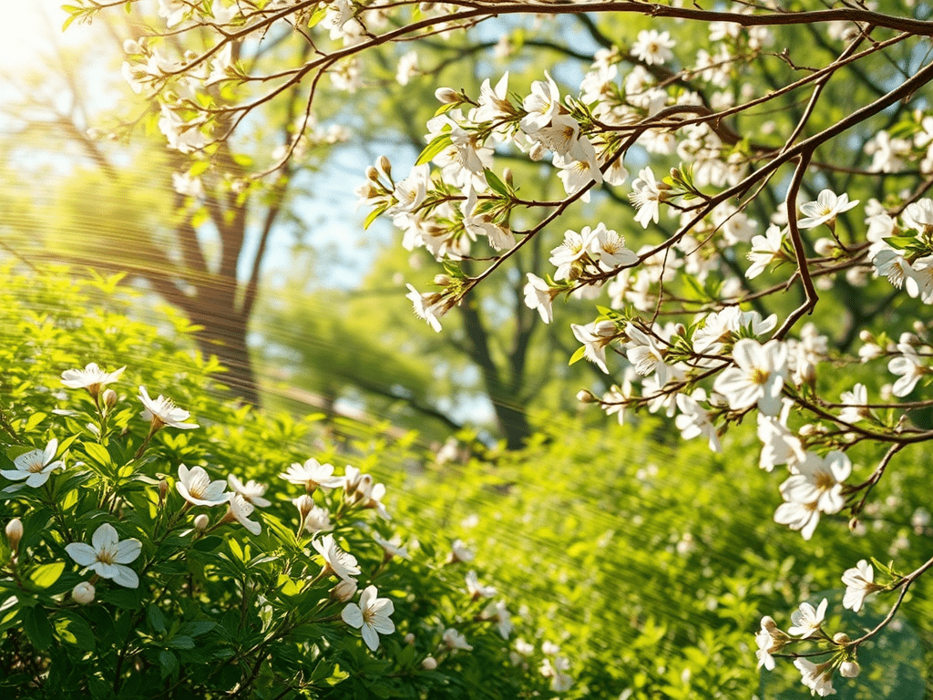 Mutable air and light moving through a spring landscape in Gemini season
