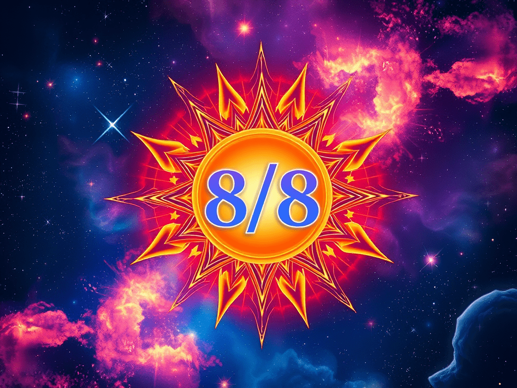 8/8 numerology, illustrating Lion’s Gate Portal, Sirius star astrology, Lion's Gate spiritual meaning, manifestation rituals, and Lion's Gate rituals for spiritual transformation