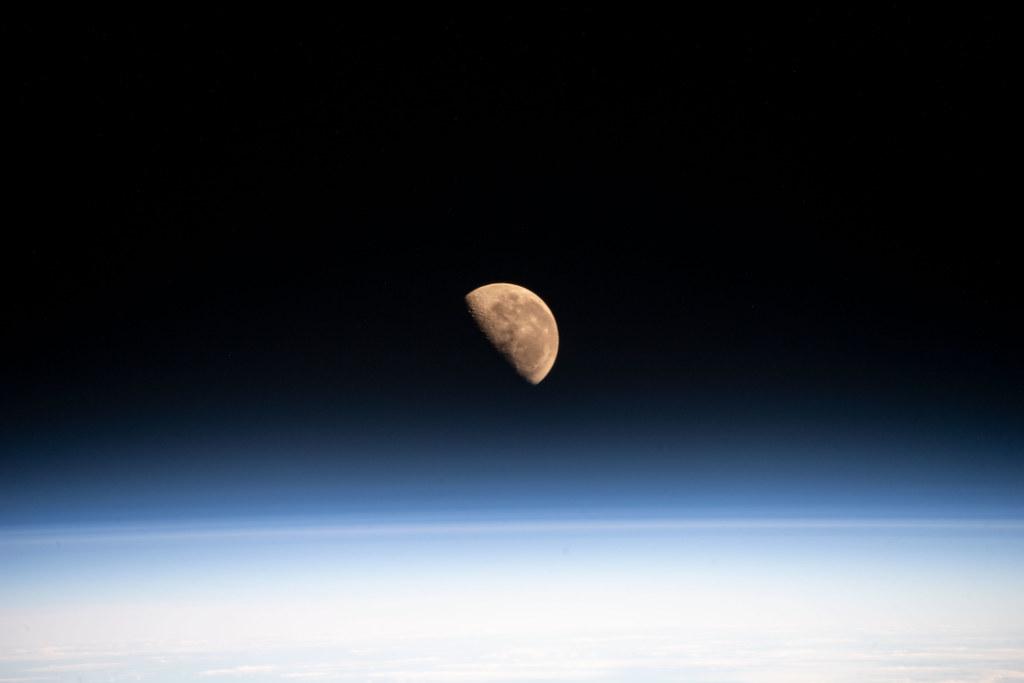 The Moon pictured the day before going into its Last Quarter phase, illustrating lunar cycle, moon rituals, moon phases meaning, lunar wisdom, and working with the moon