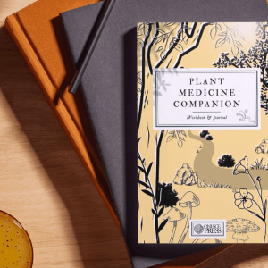 Plant Medicine Companion Workbook on desk