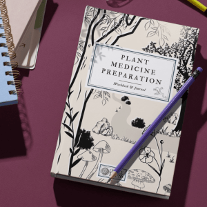 Plant Medicine Preparation Workbook on desk