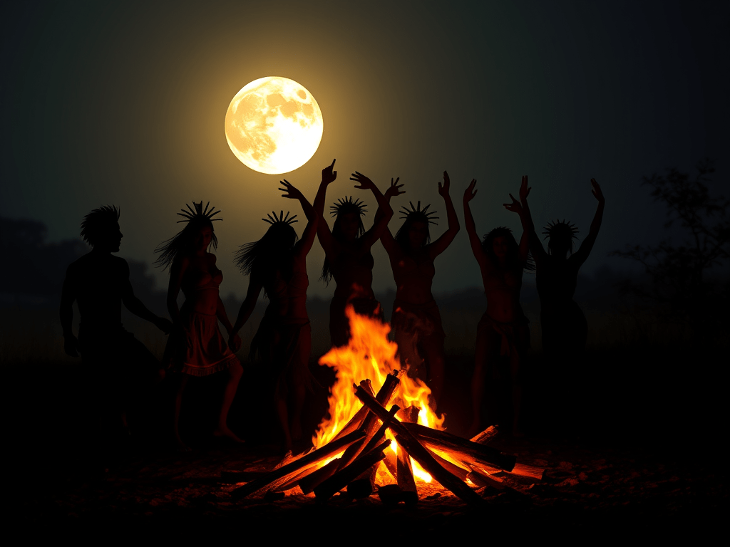 full moon dance, showing: moon effects on humans, lunar rhythms, lunar phases and emotions, moon influence science, and moon biological rhythms