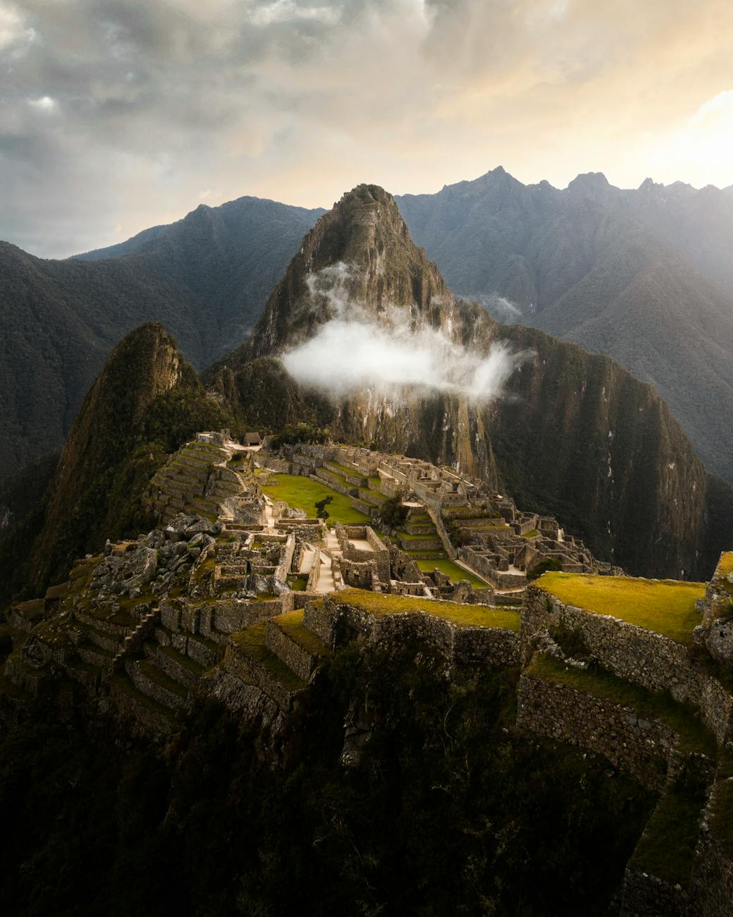 aerial photography of machu picchu in peru, illustrating: the universally sacred, Wheel of the Year, holy days, global perspective, and seasonal festivals