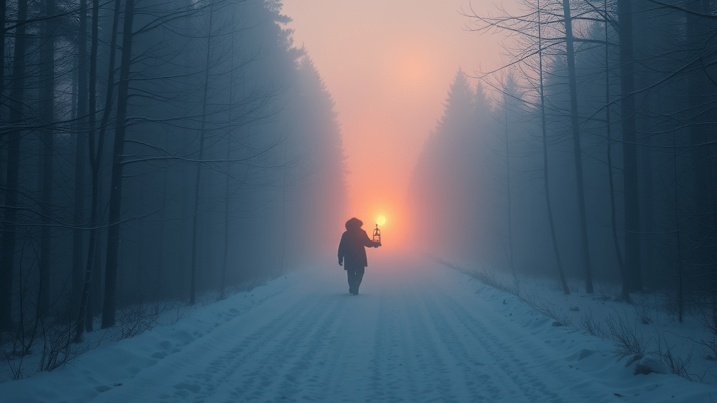 Walking towards the light, illustrating: Cronos, Capricorn archetype, Saturn mythology, time and astrology, and Capricorn season