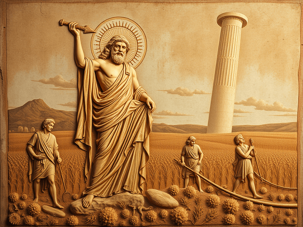 Saturn's Golden Age, illustrating: Cronos, Capricorn archetype, Saturn mythology, time and astrology, and Capricorn season