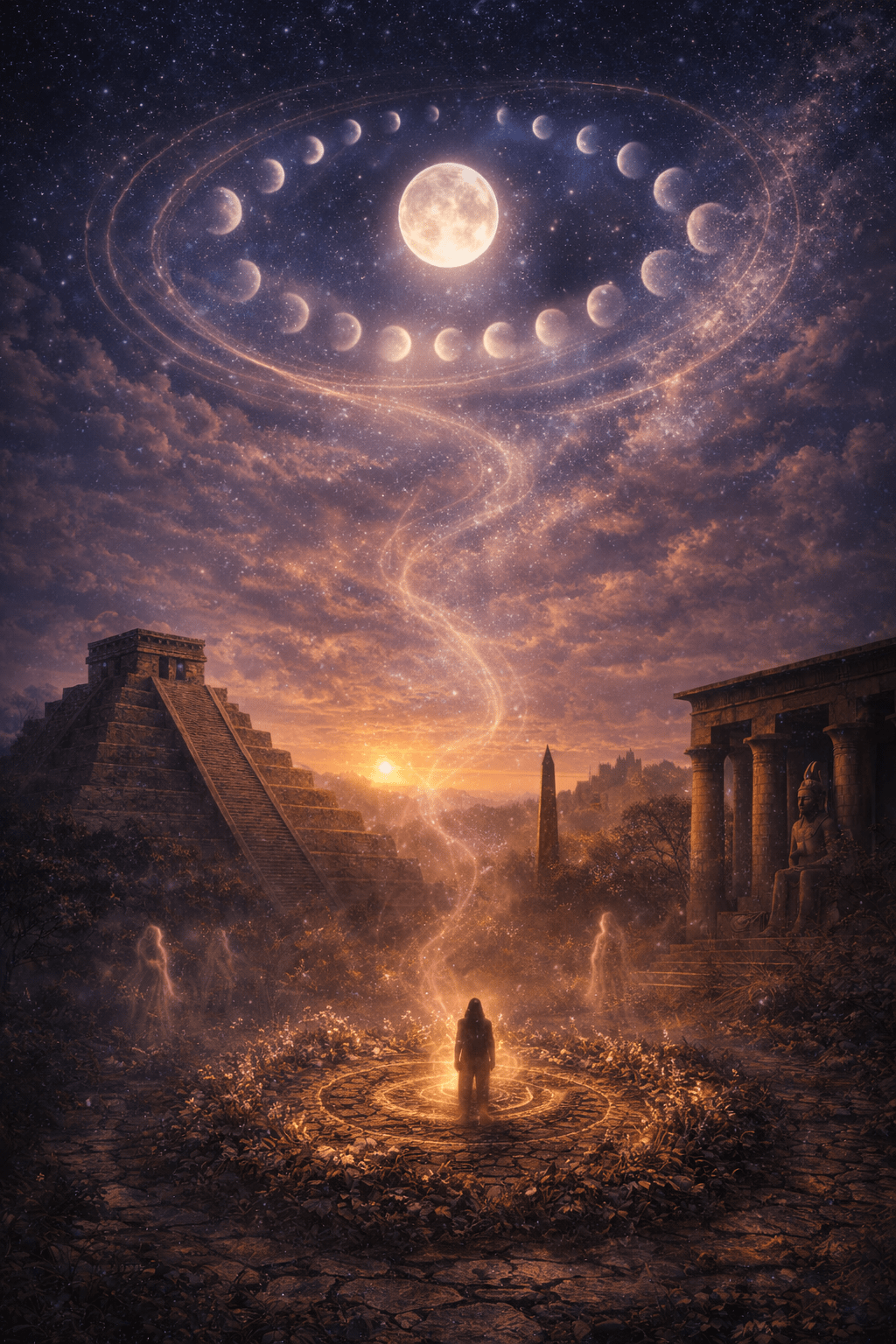 Ancient moon magick, evoking: Friday the 13th, Divine Feminine Forgotten Wisdom, Lunar Wisdom, and and Goddesses