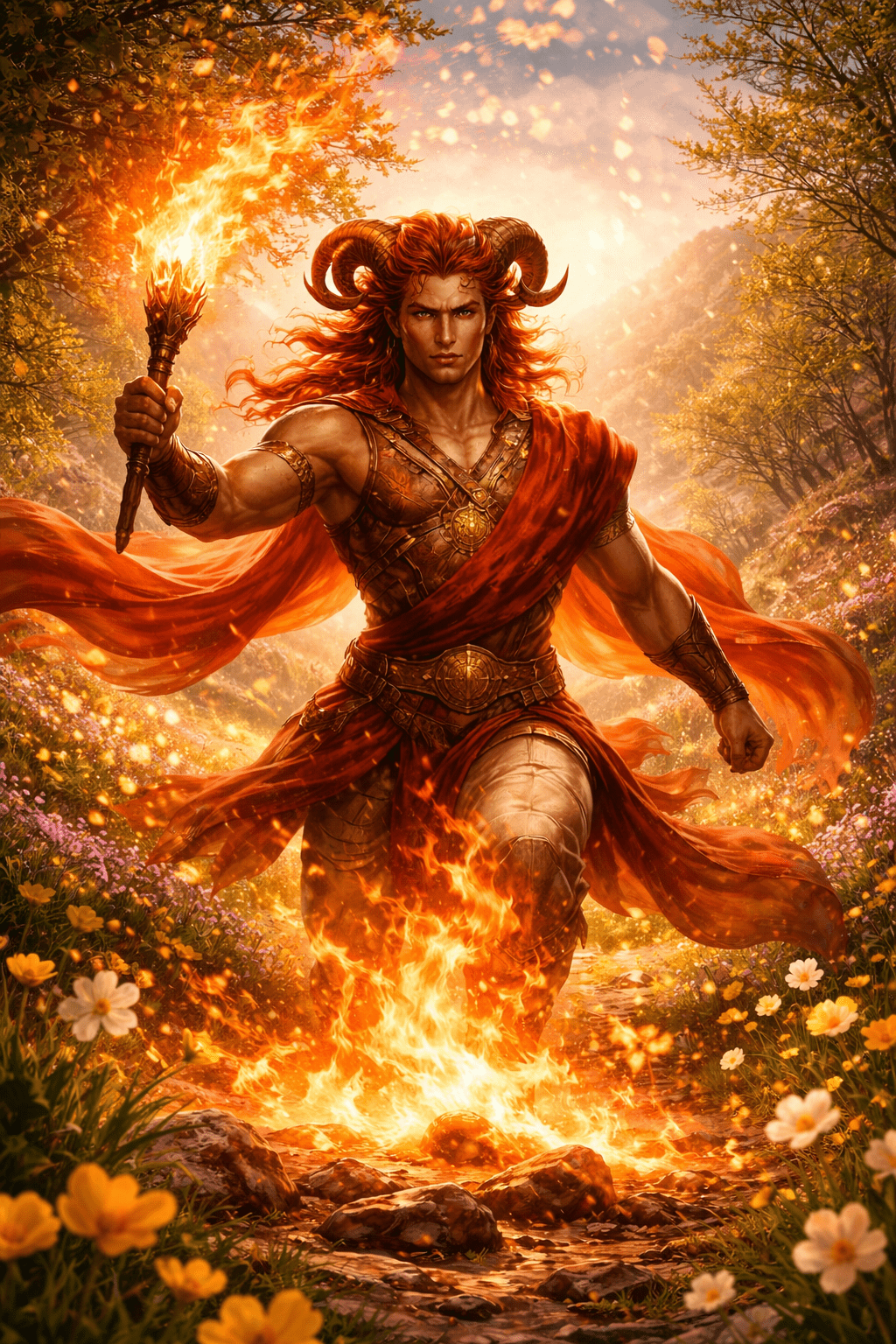 Aries, evoking: Agni, Aries, Archetypes, Sacred Flame, and Initiation