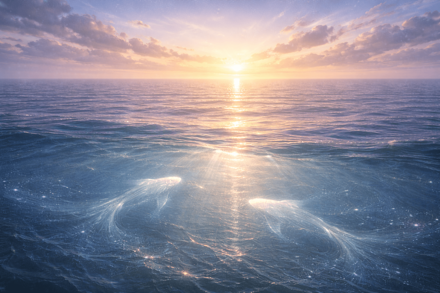 Piscean Depths, evoking: Amphitrite, Pisces, sovereign, continuity, and rhythmic nature