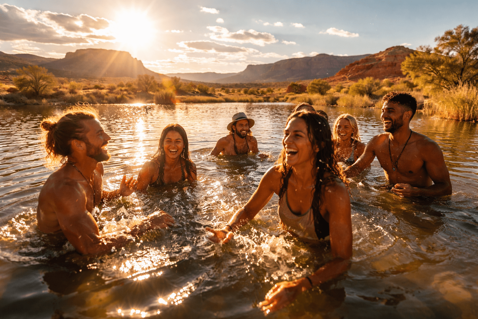 Swimming, evoking: Summer Solstice, Spiritual Retreat, Chaco Canyon, Ancient Wisdom, and Ancestral Puebloans 