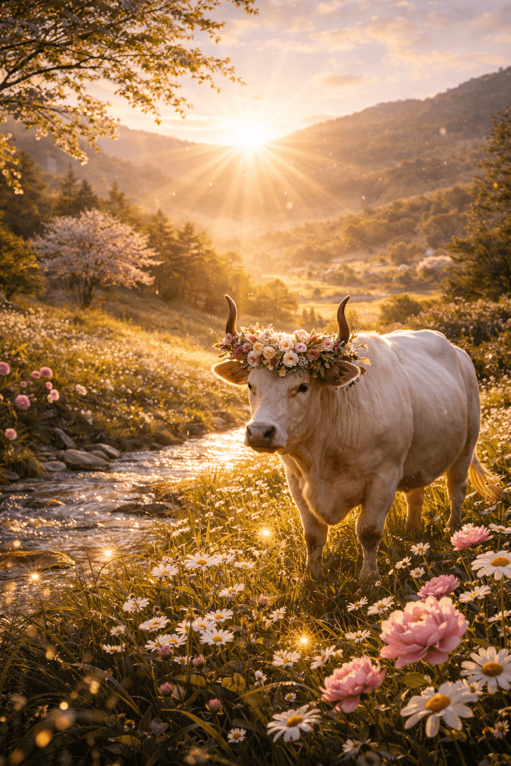 Bull Close, evoking: April 2026, astrology, Aries new moon, Mars in Aries, and Uranus in Gemini