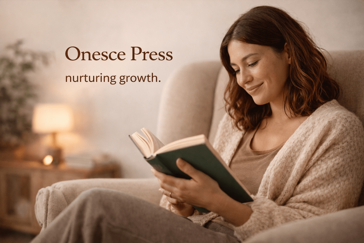 Woman reading, Onesce Wellbeing, Essentials, Onesce Press, Products