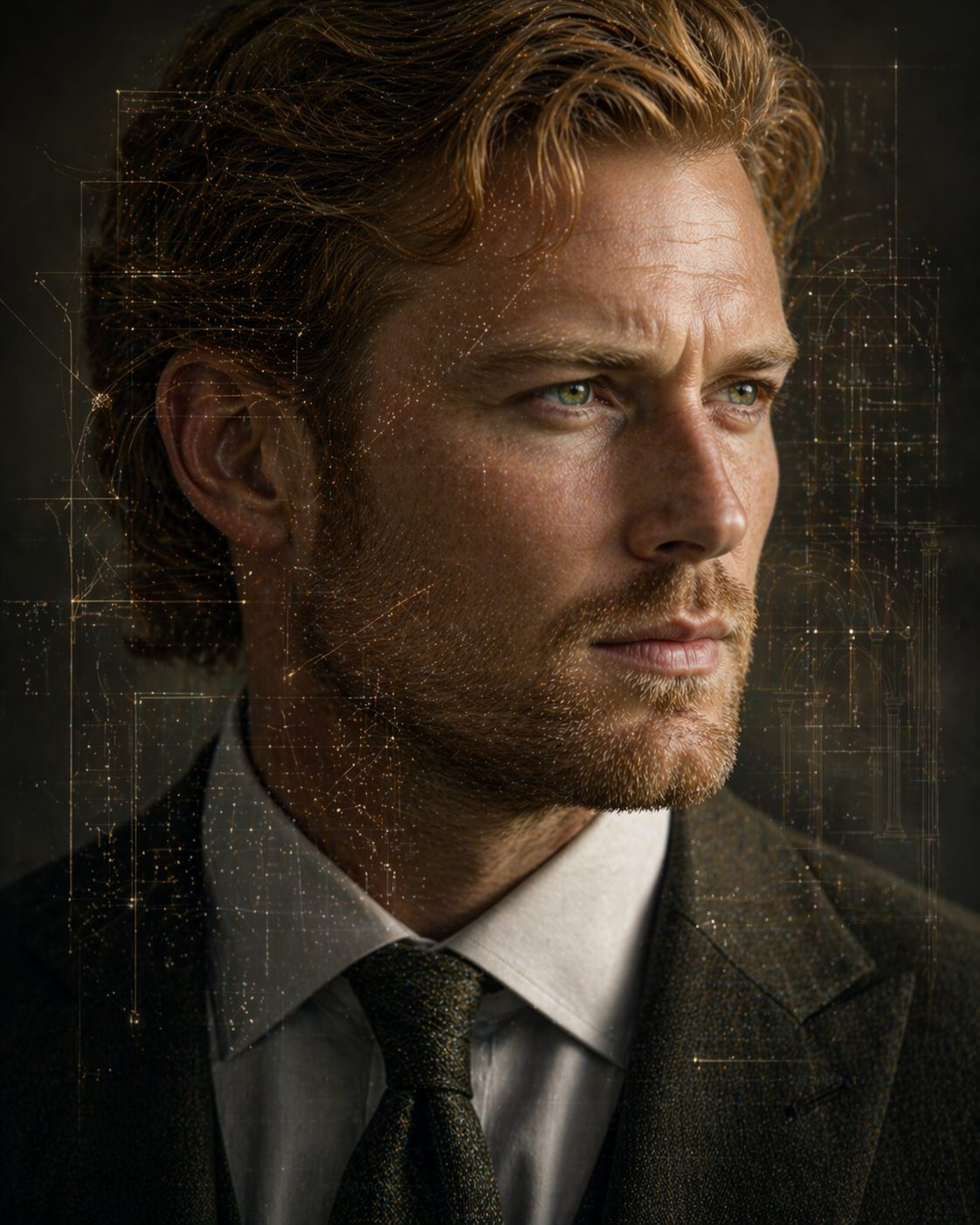 Sharp dressed man, illustrating: solar return, identity transformation, spiritual growth, personal evolution, and becoming yourself