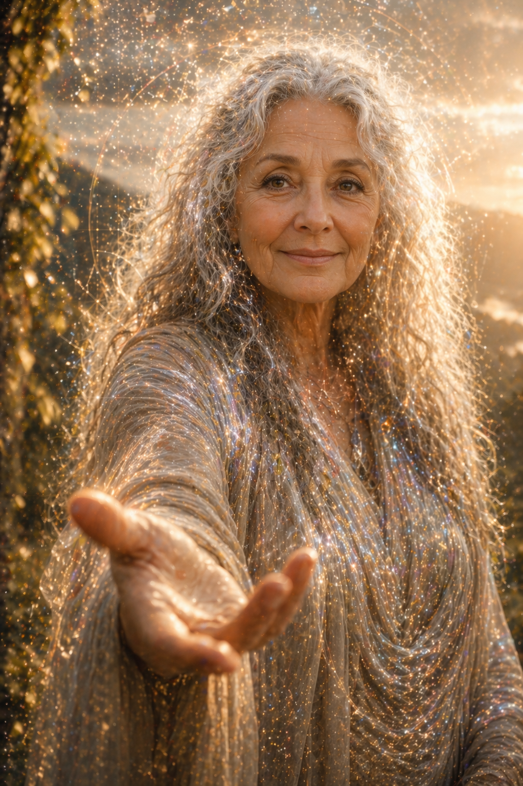 Old woman, illustrating: solar return, identity transformation, spiritual growth, personal evolution, and becoming yourself