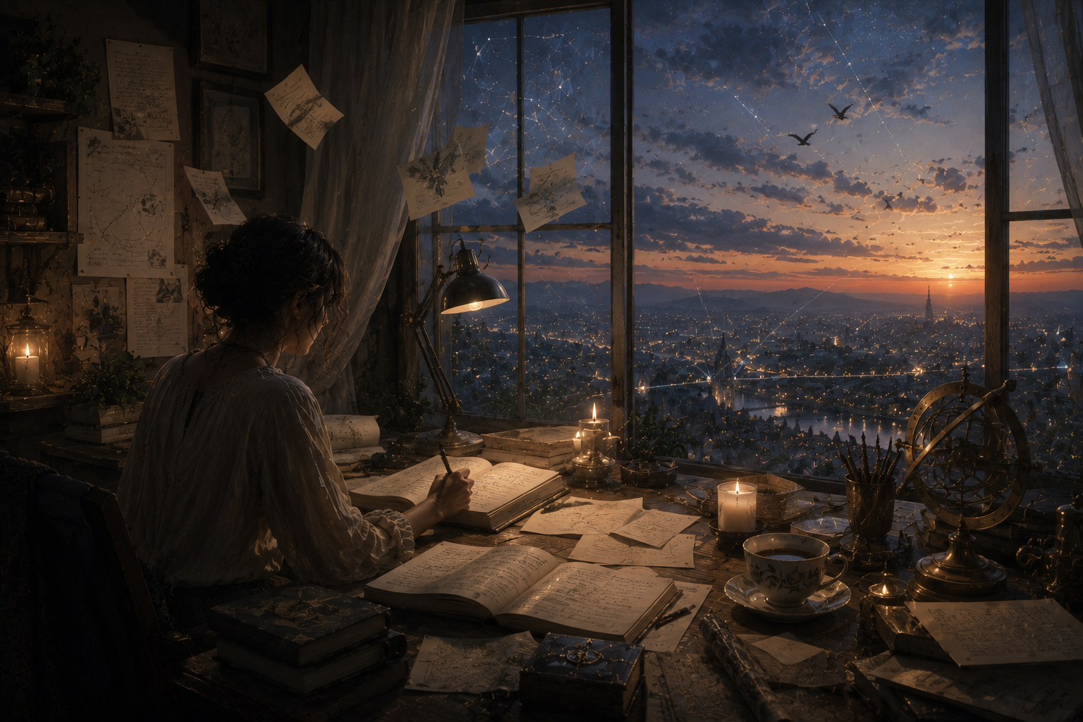 city lights, illustrating: May 2026 astrology forecast, Uranus in Gemini, Taurus New Moon 20226, Scorpio Full Moon 2026, and Gemini season astrology
