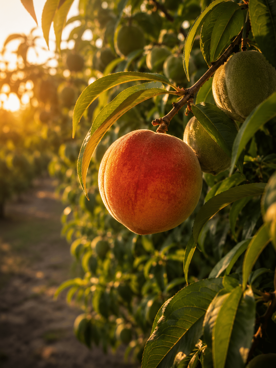ripe peach for first fruits and Lammas