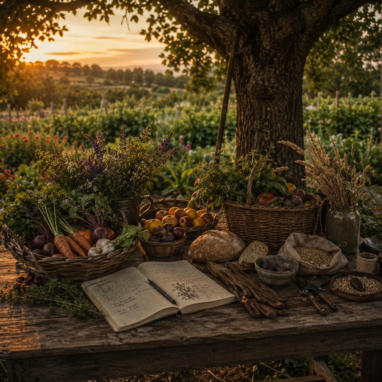 small harvest near tree