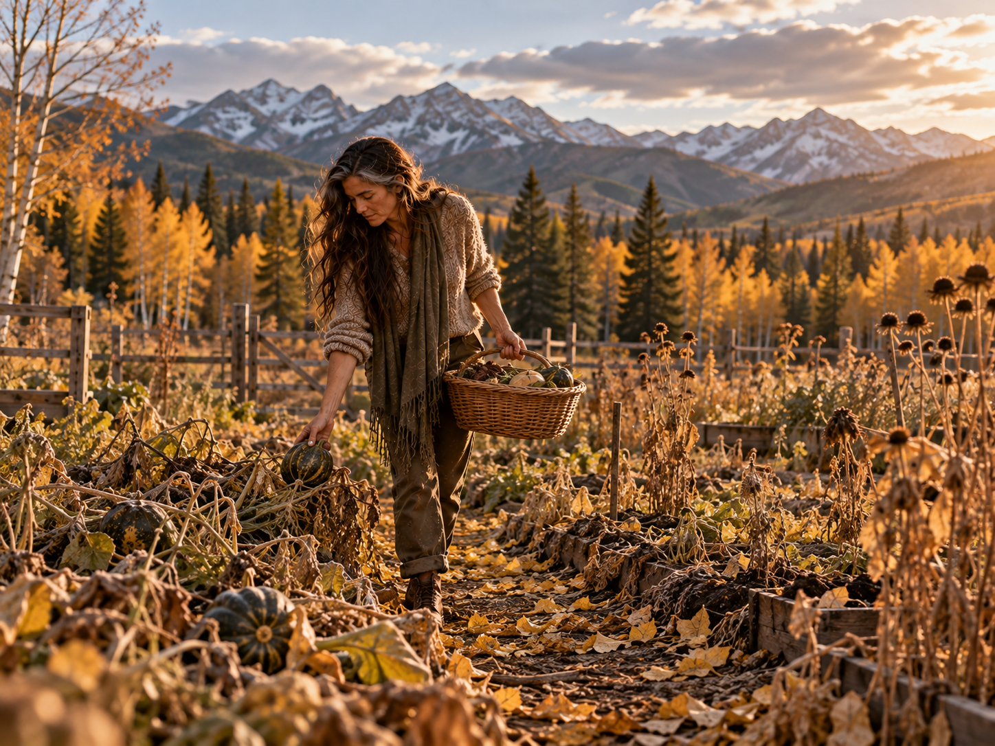 Woman works in her garden in October 2026