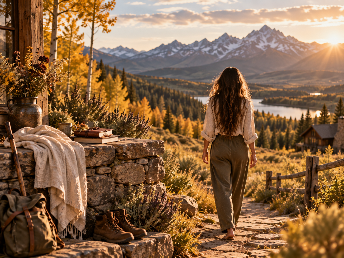mountain path in the fall