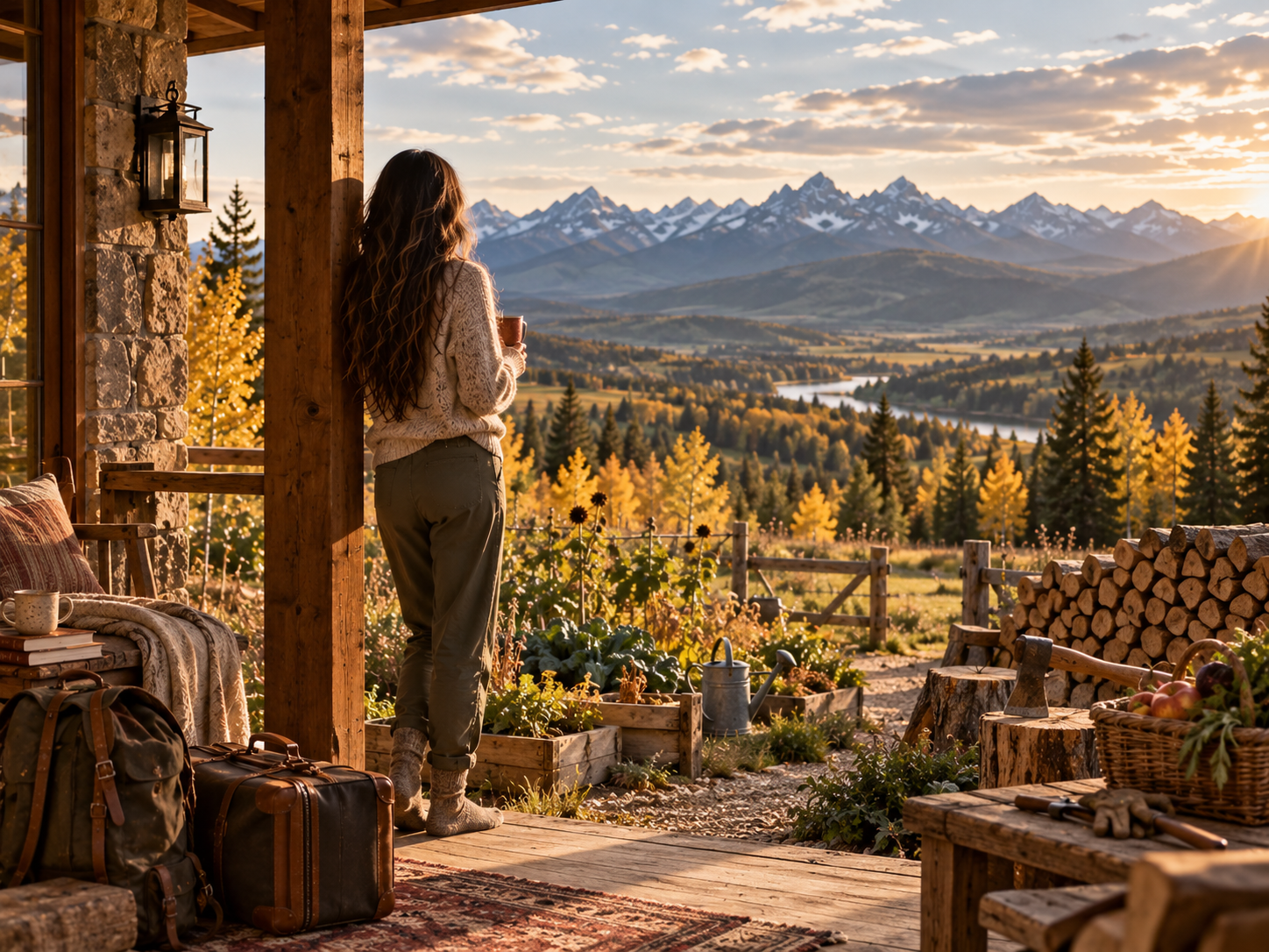 fall view in the mountains