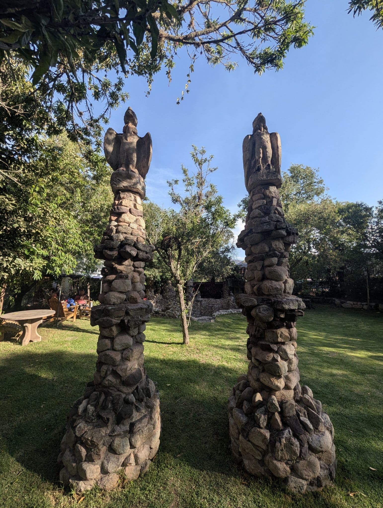 Condors on stone pillars, Urubamba Peru, photo taken by mayryanna
